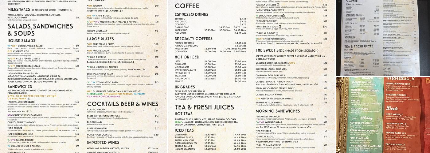 Cupitol Coffee & Eatery (Evanston) Menu