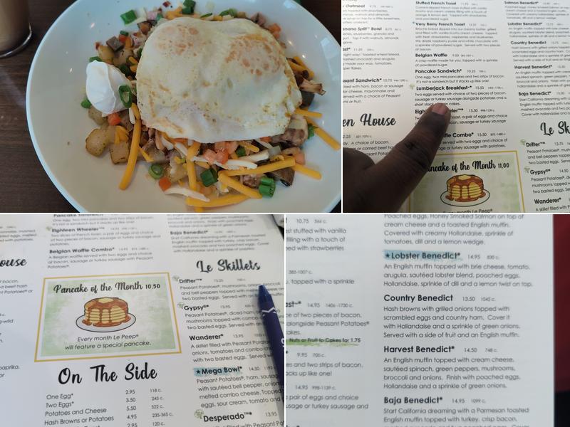 Le Peep Evanston Menu