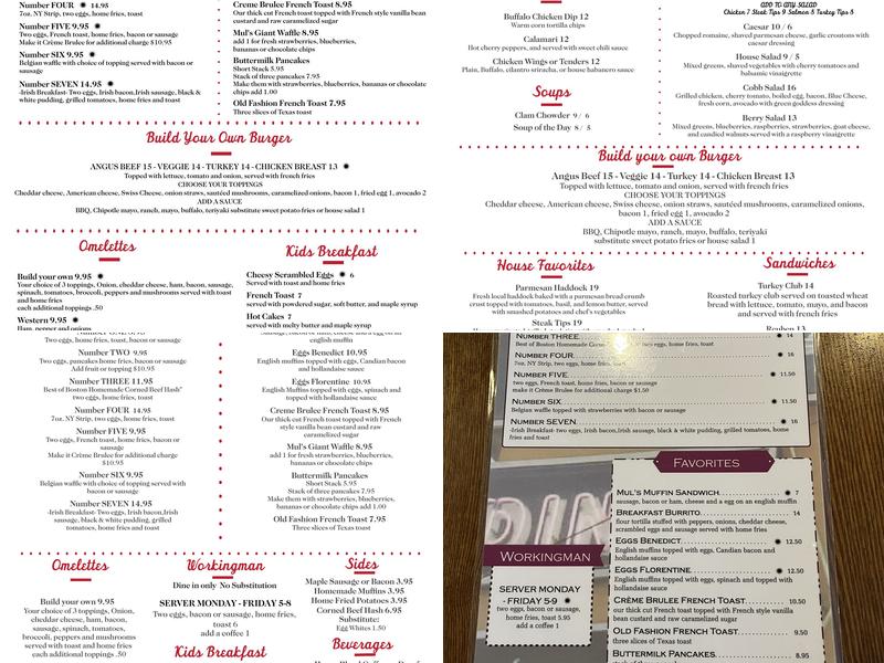 Mul's Diner Menu