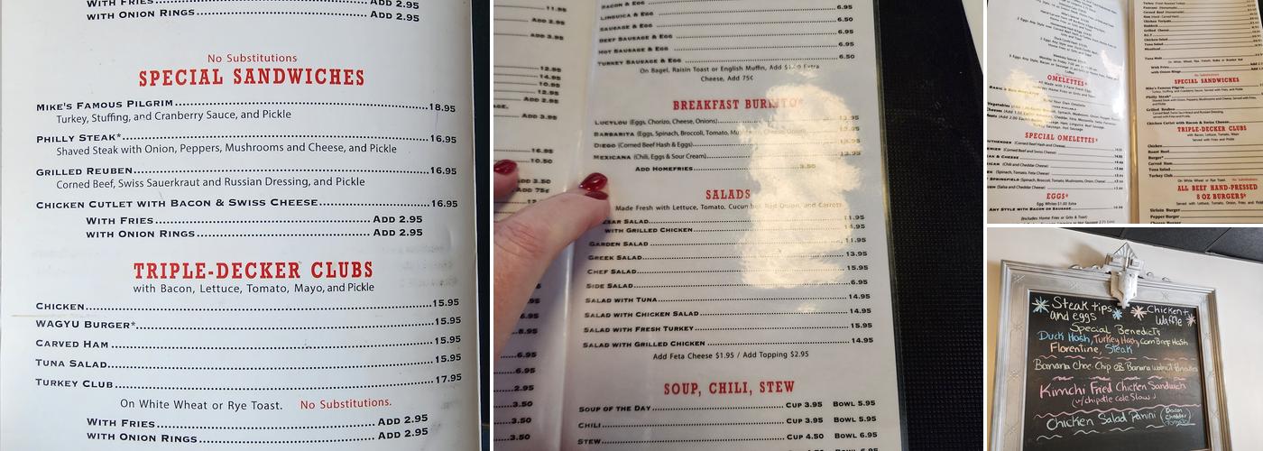 Mike's City Diner Menu