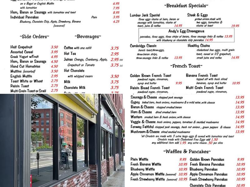 Andy's Diner Menu