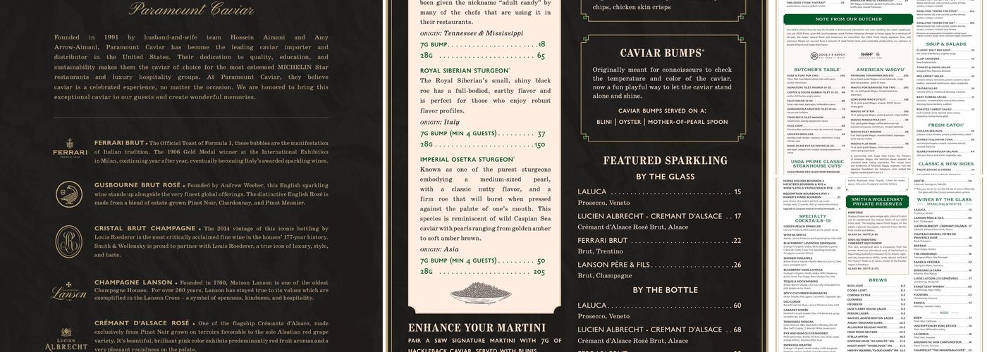 Smith & Wollensky - Boston Menu