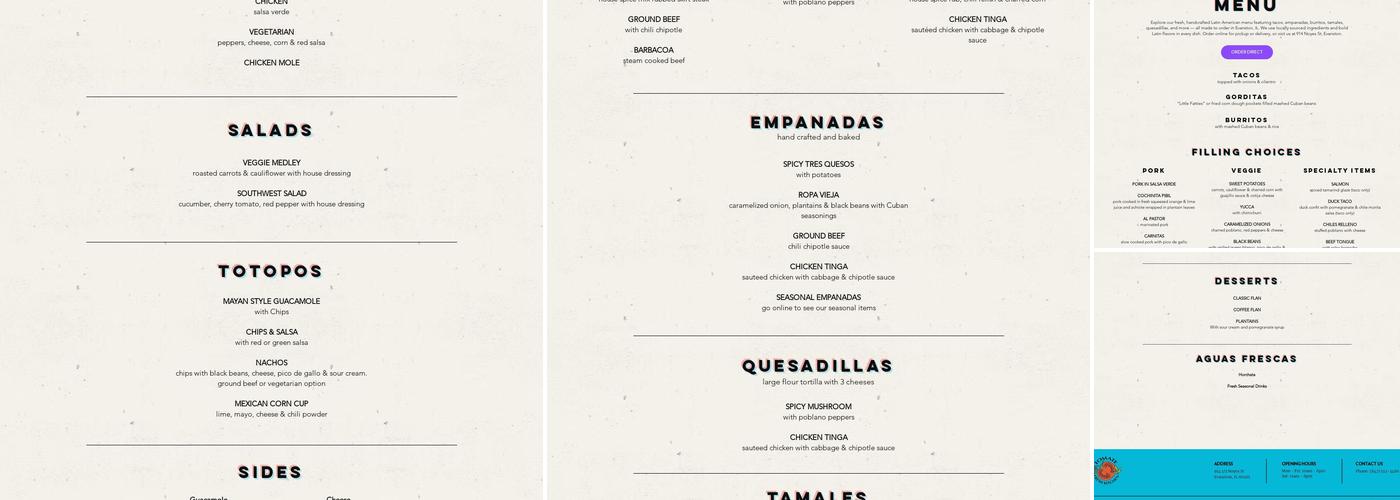 Tomate Fresh Kitchen Menu