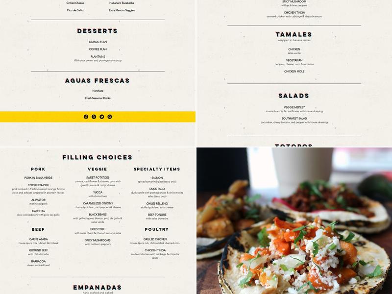 Tomate Fresh Kitchen Menu