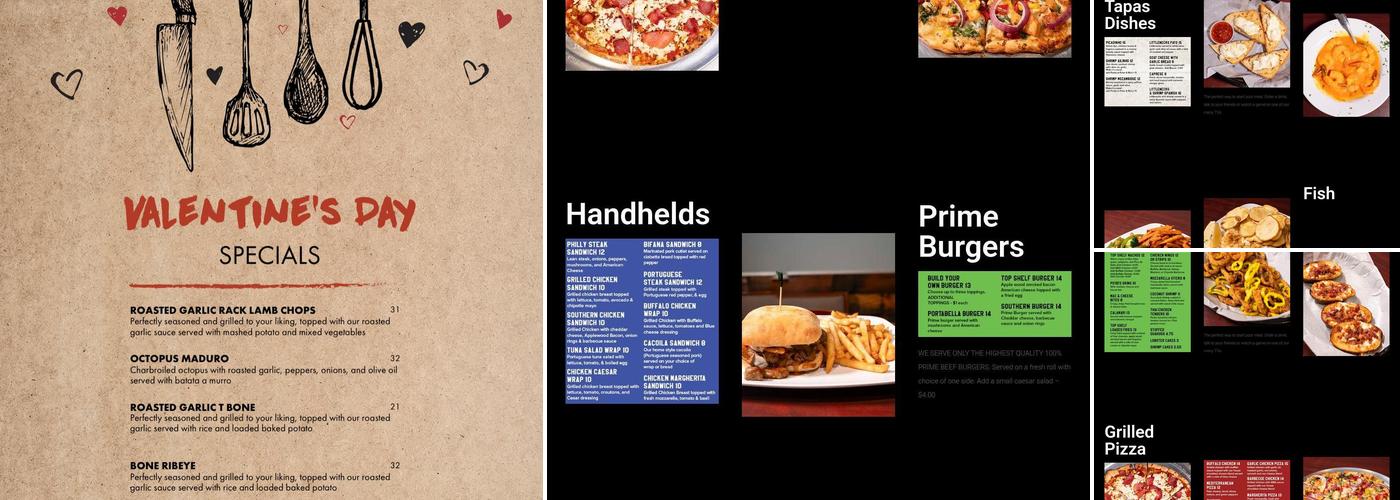 Top Shelf Bar & Grill Menu