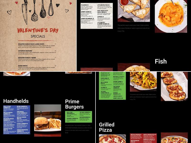 Top Shelf Bar & Grill Menu