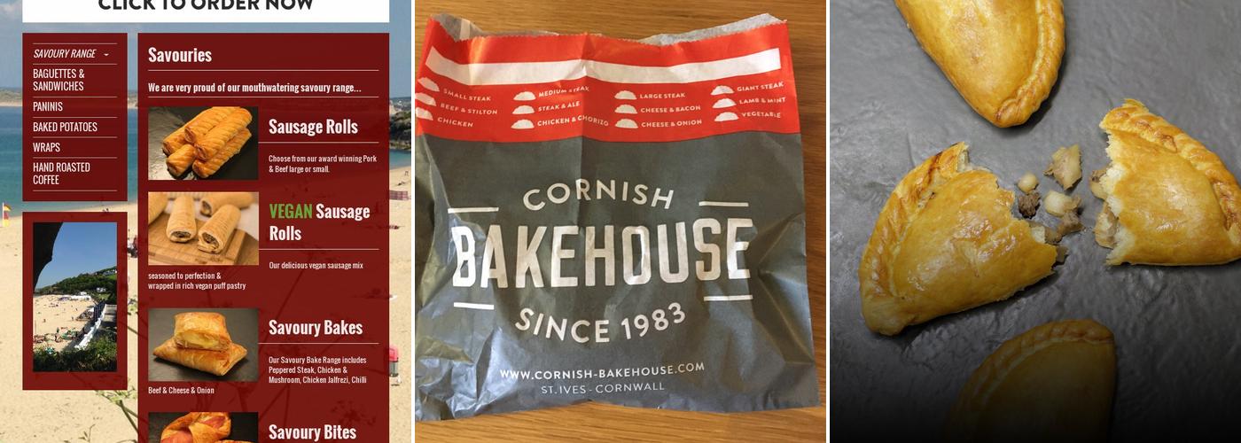 Cornish Bakehouse Menu