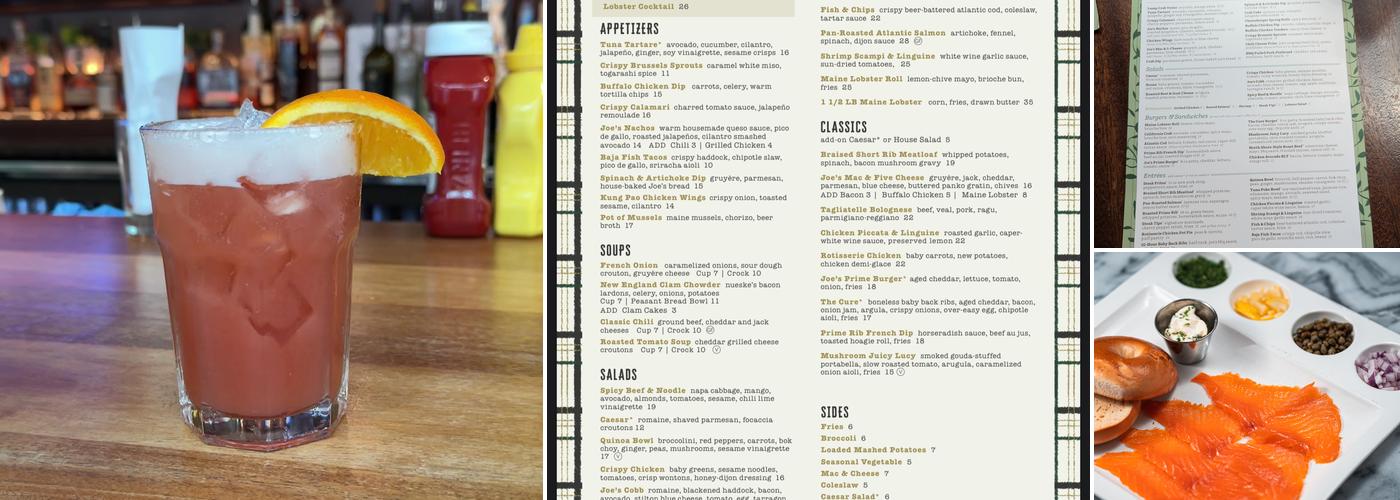 Joe’s on Newbury Menu