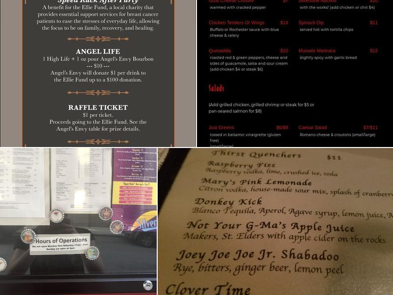 Silvertone Bar & Grill Menu