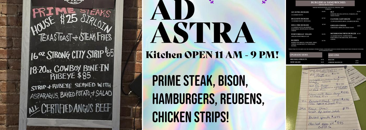 Ad Astra Steakhouse Menu