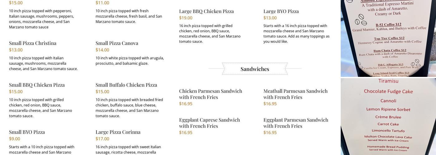 Don & Gigi’s Italian Ristorante & Pizzeria Menu