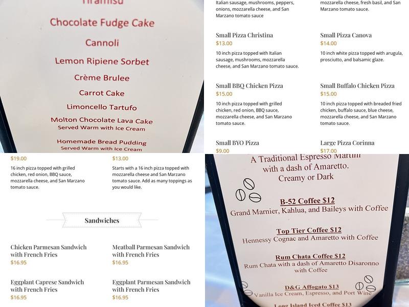 Don & Gigi’s Italian Ristorante & Pizzeria Menu