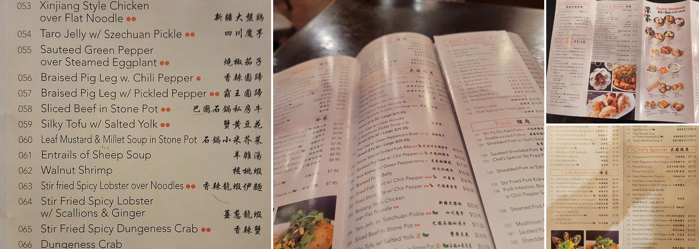 Peppercorns Kitchen Menu