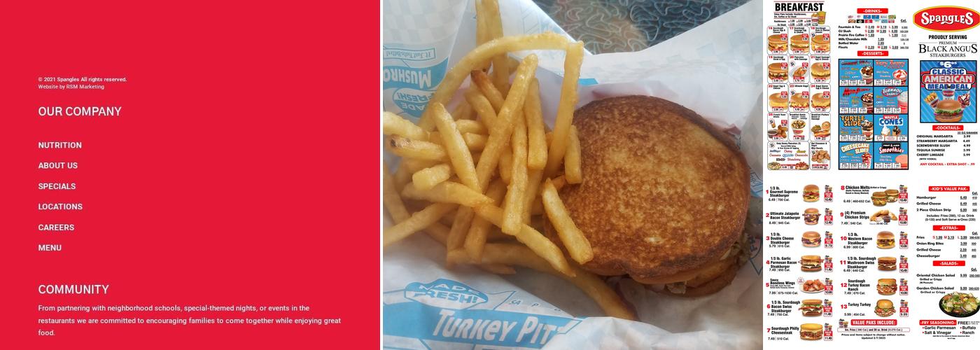 Spangles Menu