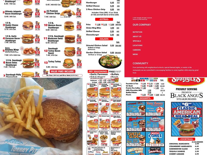 Spangles Menu