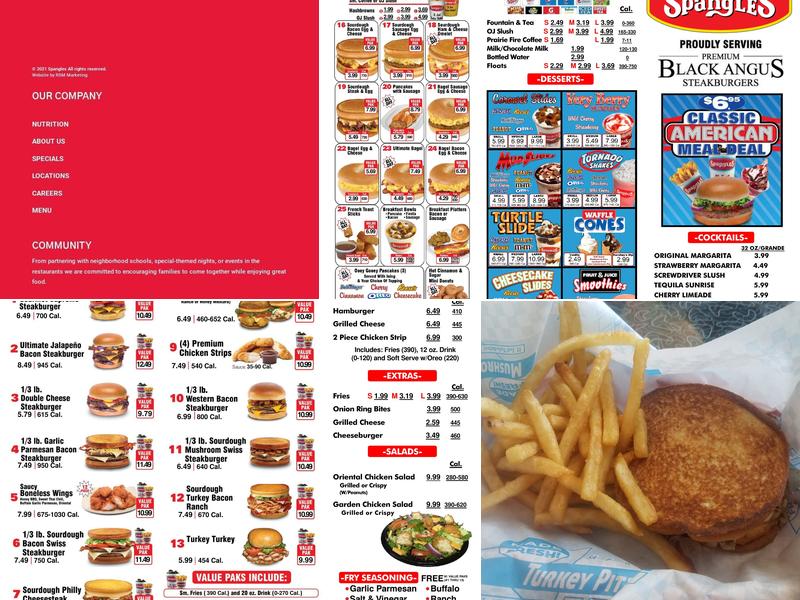 Spangles Menu