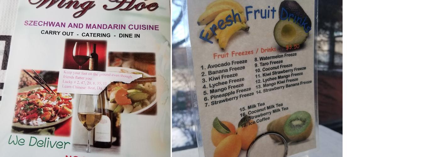Wing Hoe Restaurant Menu