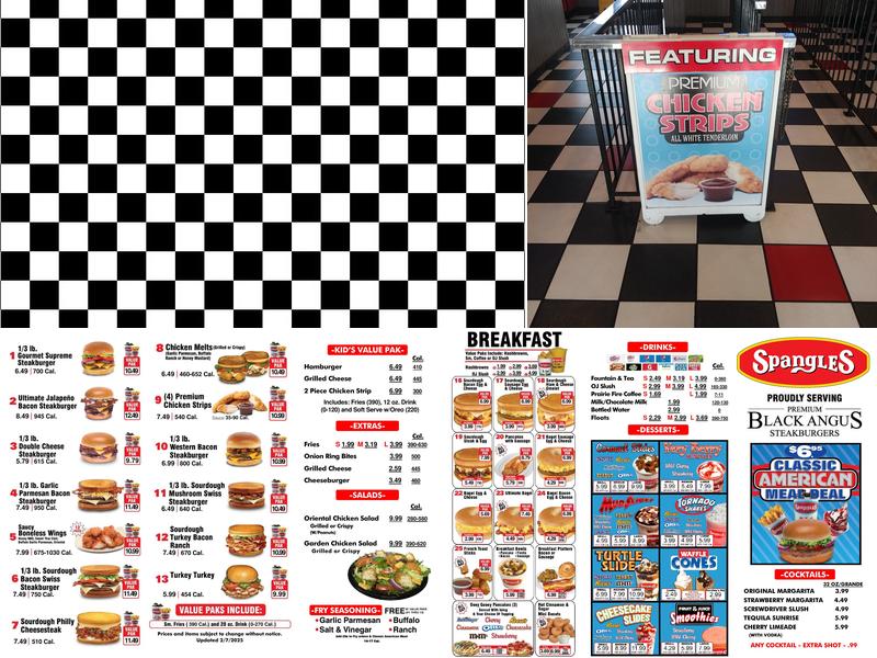 Spangles Menu