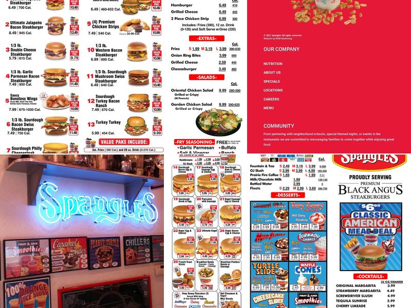 Spangles Menu