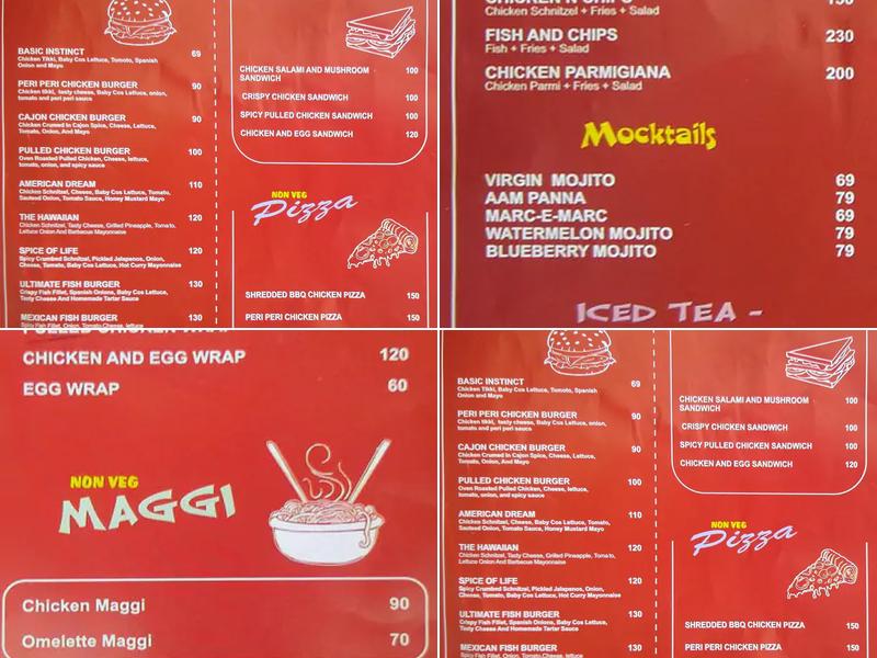 Cafe Down Under Menu