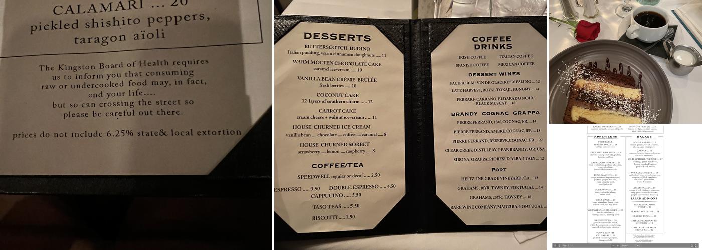 Solstice Menu