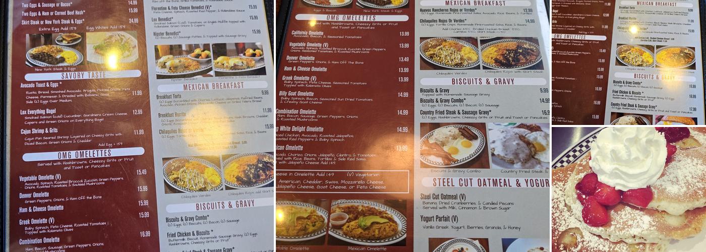 Cozy Corner Restaurant & Pancake House Menu