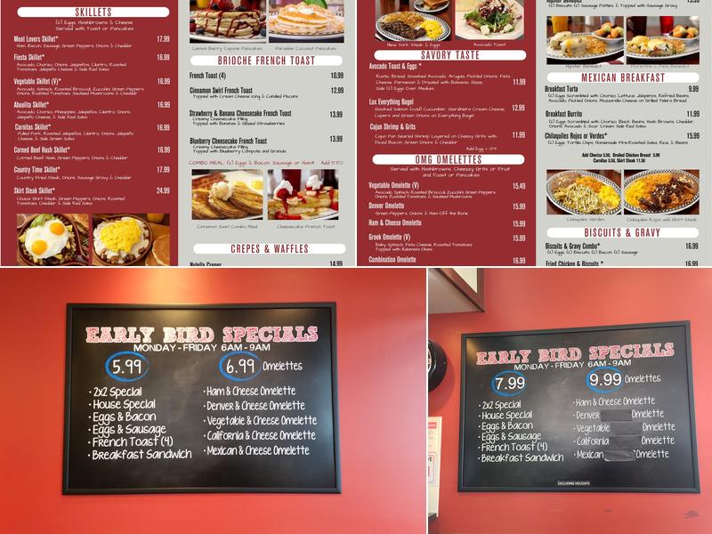 Cozy Corner Restaurant & Pancake House Menu