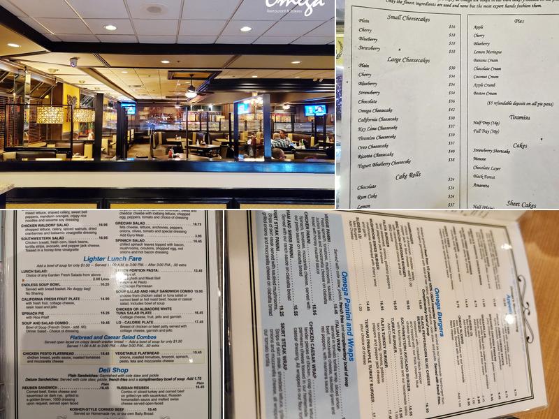 Omega Restaurant & Bakery Menu