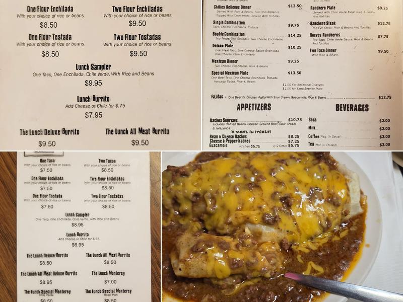 Villar's Mexico Cafe Menu