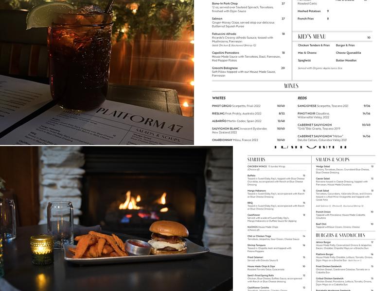 Platform 47 Menu