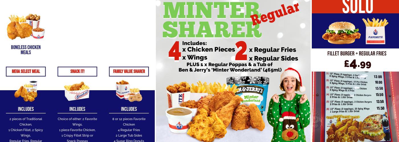 Favorite Chicken & Ribs Barking Menu