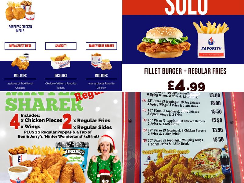 Favorite Chicken & Ribs Barking Menu