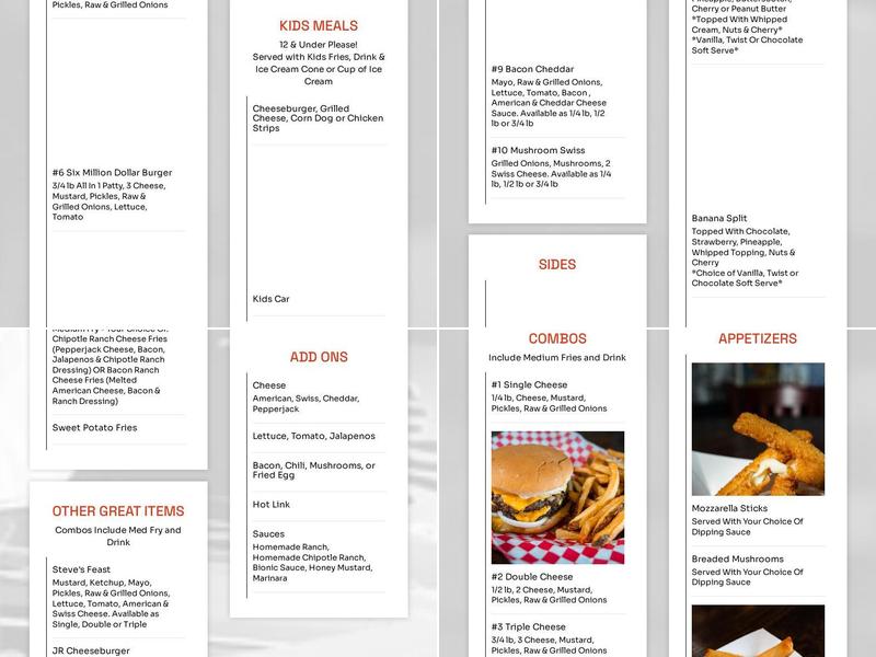 Bionic Burger Menu
