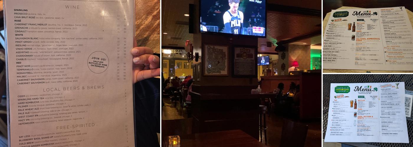 Emerald Loop Bar & Grill Menu