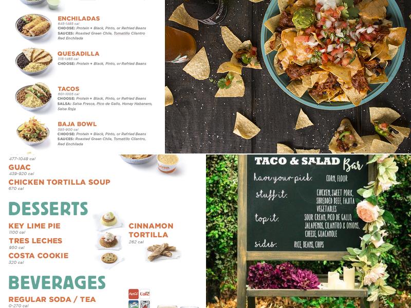 Costa Vida Menu
