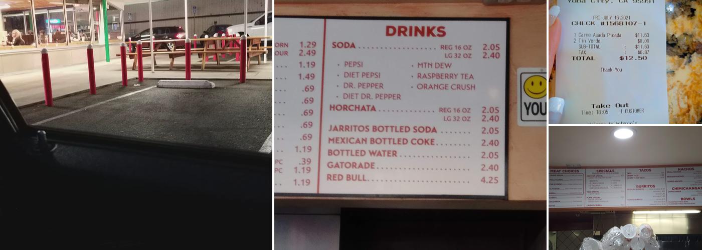 Antonio's Quick Lunch Menu