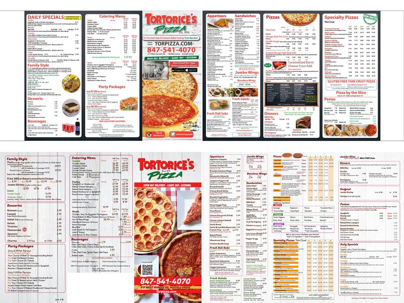 Tortorice's Pizzeria Menu