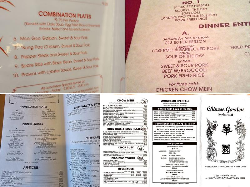 Chinese Garden Restaurant Menu
