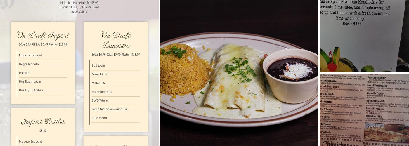 El Potro Mexican cafe Lawrence Menu