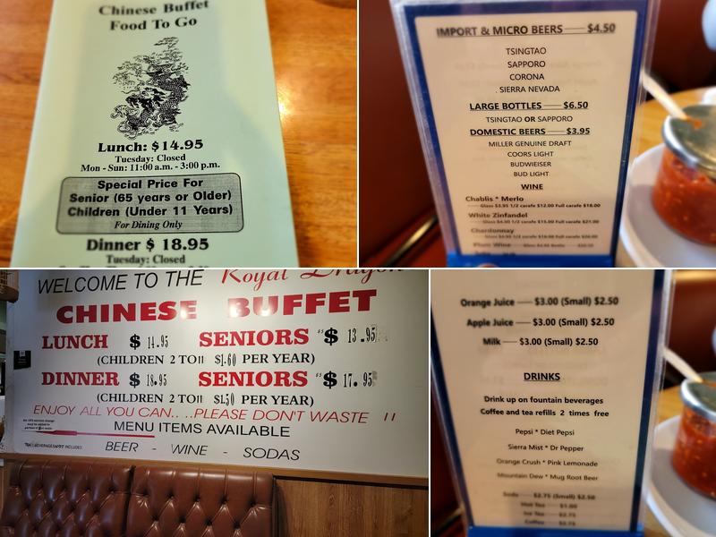 Royal Dragon Restaurant Menu