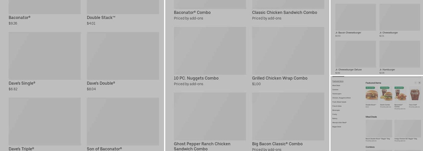 Wendy's Menu