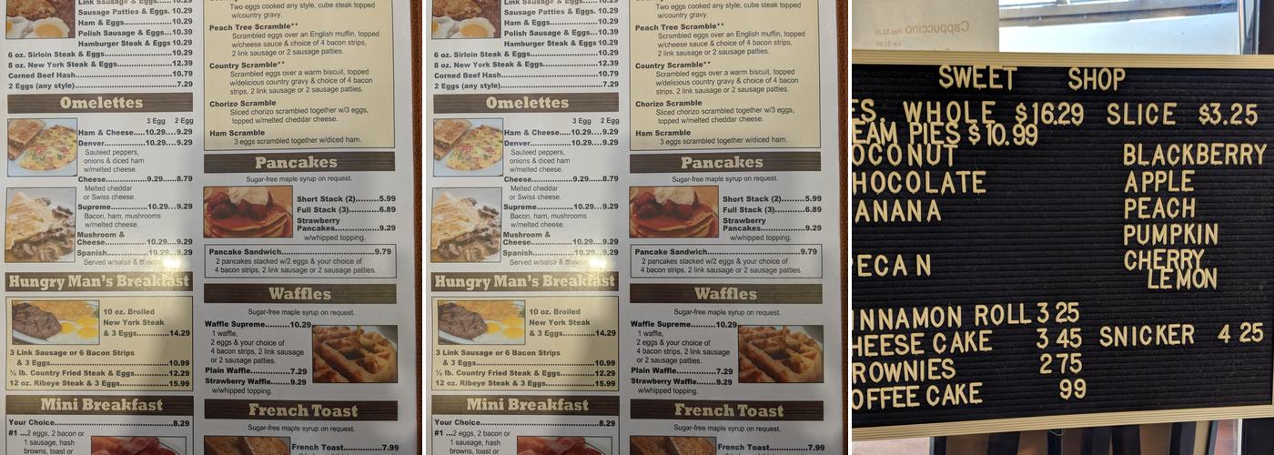 Peach Tree Restaurant Menu