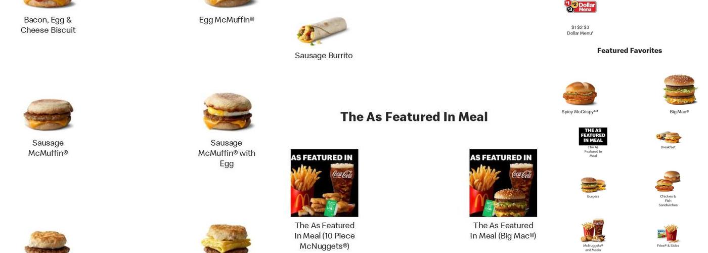 McDonald's Menu