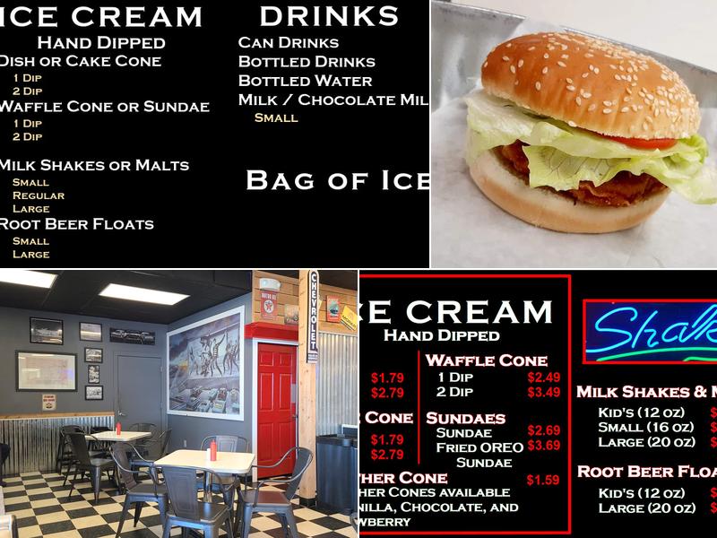 The Burger Garage & Ice Cream Shop Menu