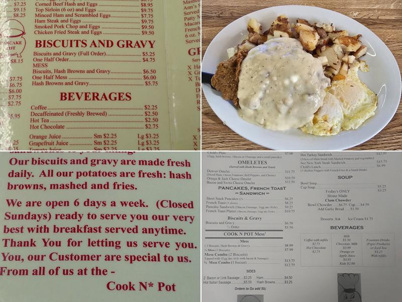 Cook N' Pot Menu