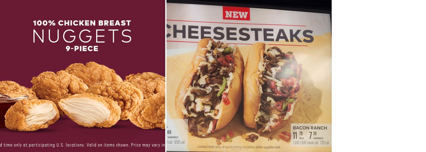 Arby's Menu
