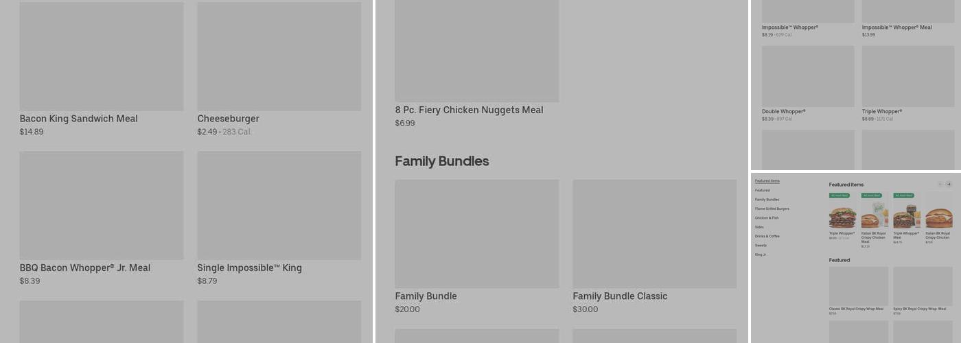 Burger King Menu