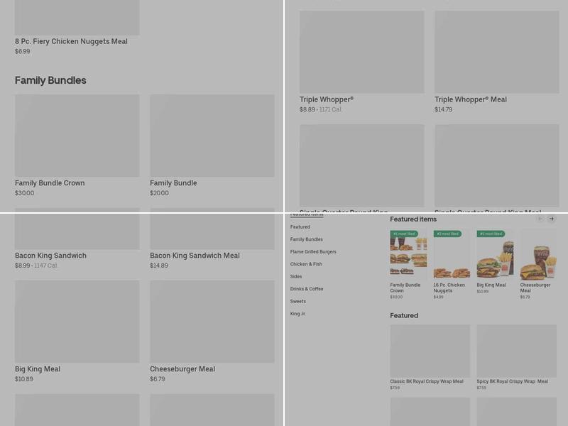 Burger King Menu