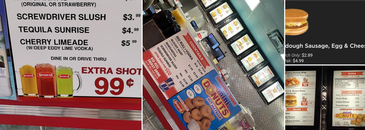 Spangles Menu