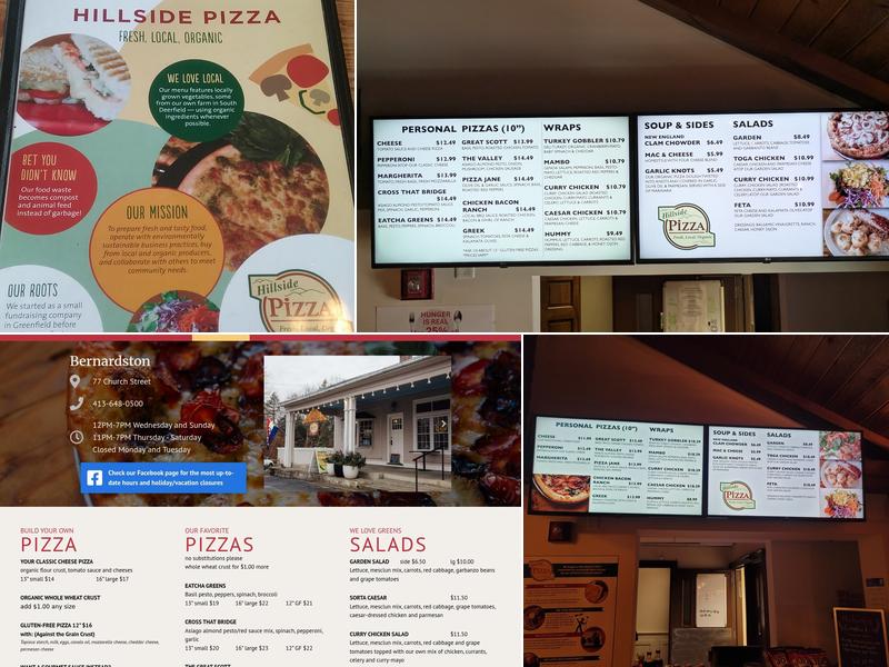 Hillside Pizza Menu